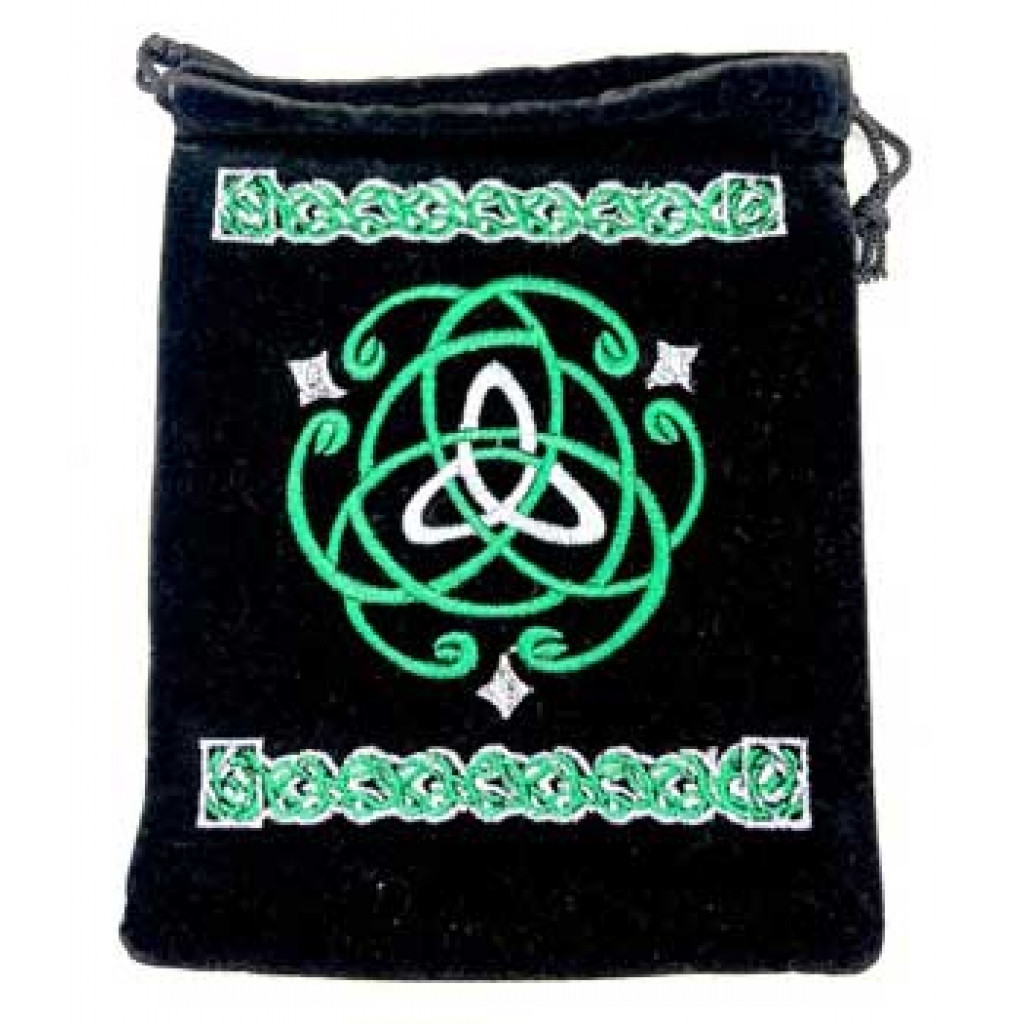 Triquetra Black Velveteen Bags - Set of 10