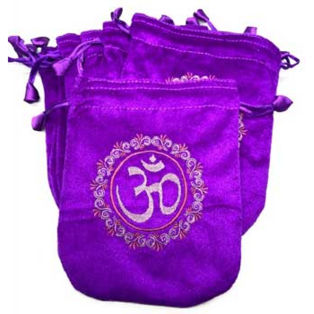 Set of 10 Purple Velveteen Bags - 6