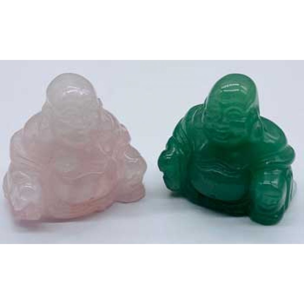 Set of 2 Buddhas: Crystal Healing Energy