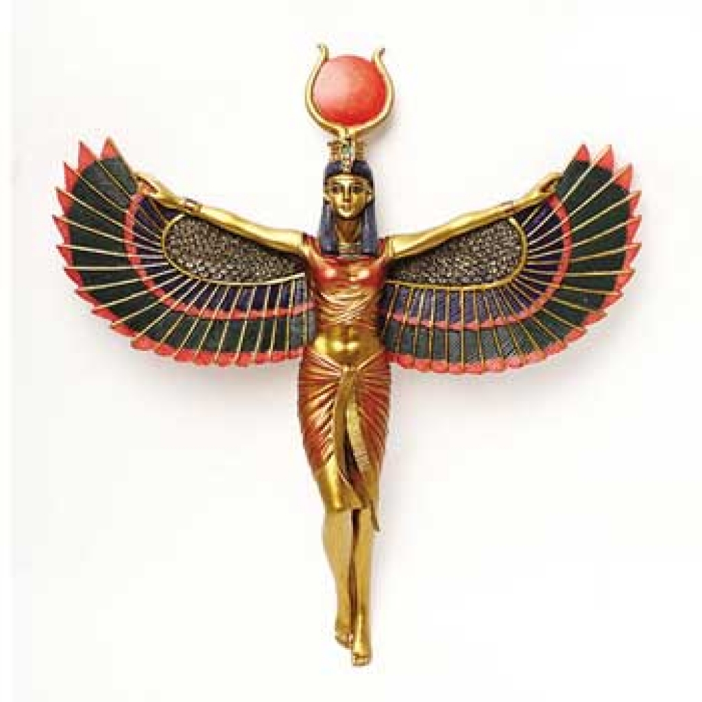 Open Wings Isis Wall Plaque - 12 1/4