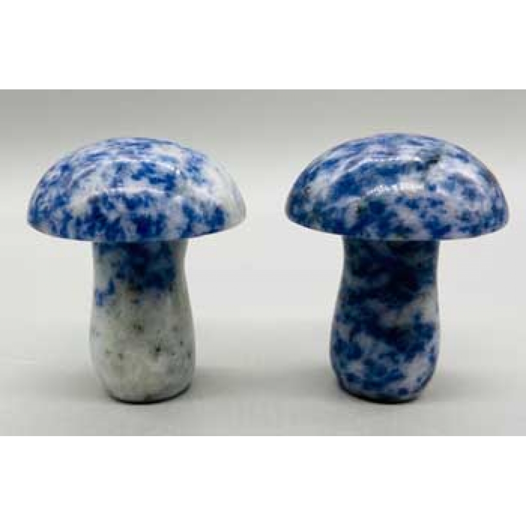 (Set of 2) Magical Crystal Mushroom Statues (1 3/4