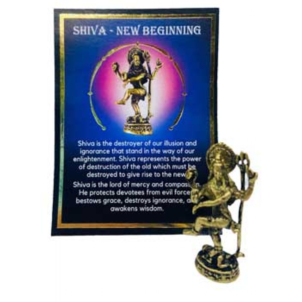 Mini Brass Statue of Shiva - 1.5