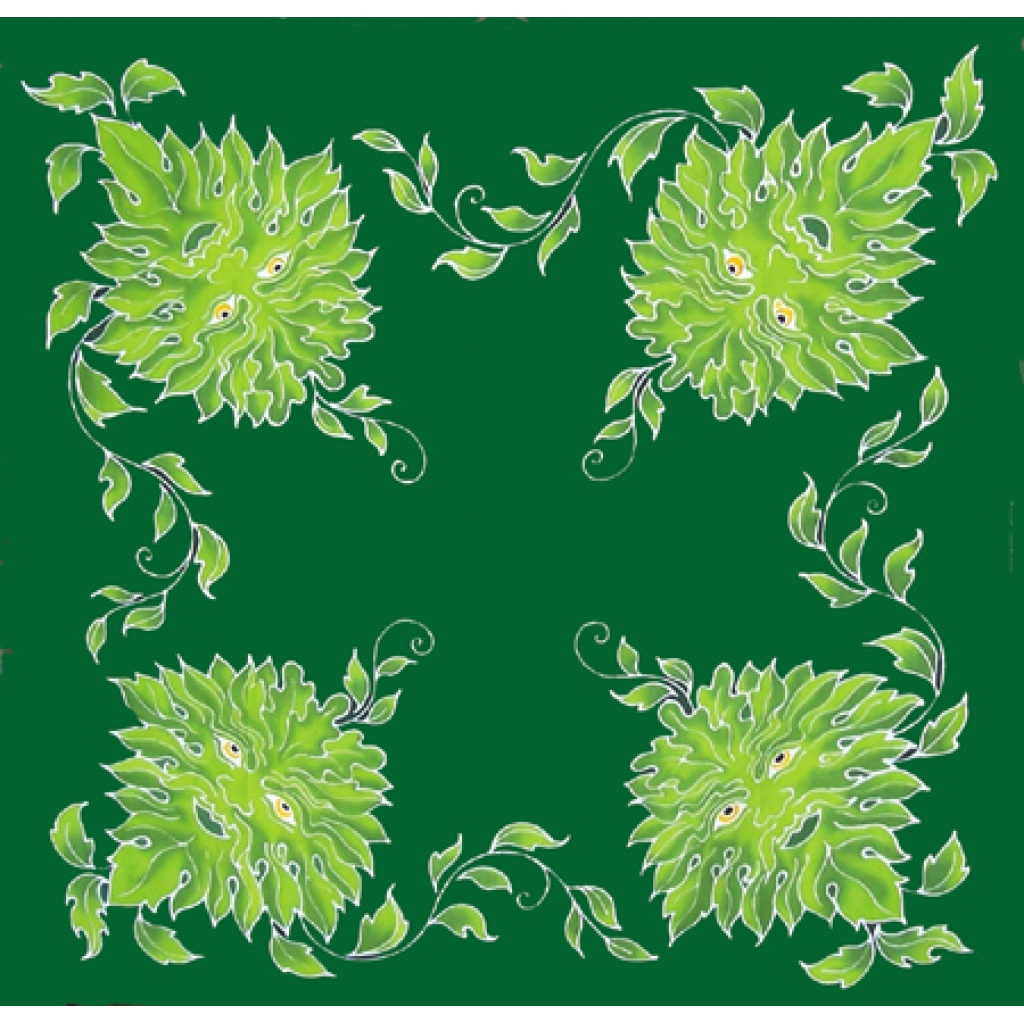 Green Man Caftan - 3 ft Squared