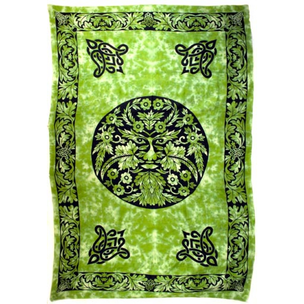 Green and Black Green Man Tapestry: 72