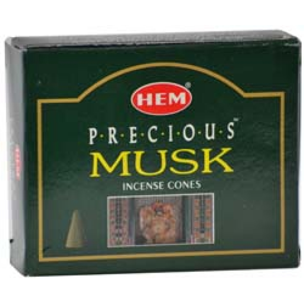 HEM Precious Musk Incense Cones - Pack of 10