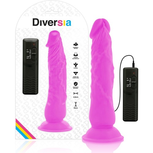 Flexible Vibrating Dildo Purple 21 cm