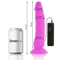 Dildo Flexible Con Vibración Lila 21 cm