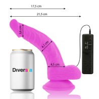 Dildo Flexible Con Vibración Lila 21.5 Cm