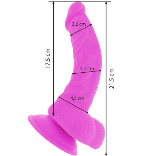 Dildo Flexible Con Vibración Lila 21.5 Cm