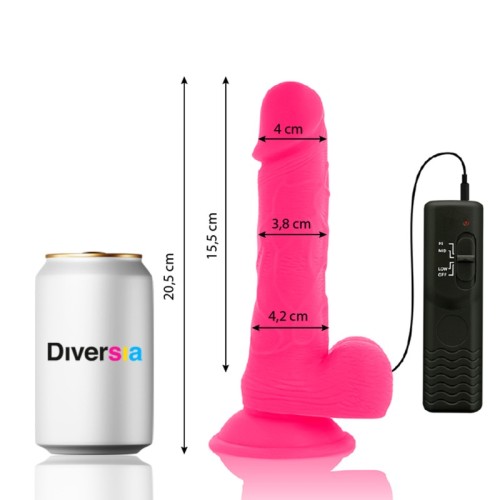 Dildo Flexible con Vibración Rosa 20.5cm - Perfecto para el Juego Versátil