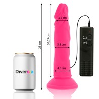 Dildo Flexible Con Vibración Rosa 23 Cm -o- 4.3 Cm - Compra Online