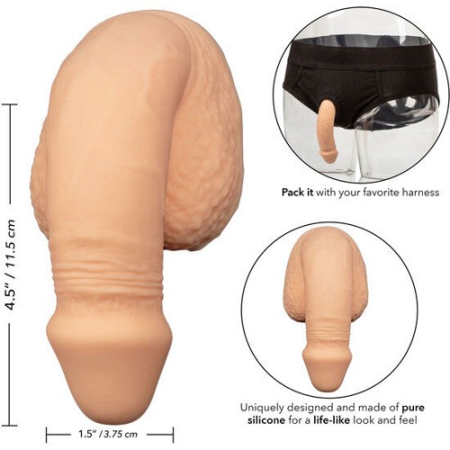 Packing Penis Pene De Silicona 12.75cm Natural - Perfecta Experiencia de Empaque