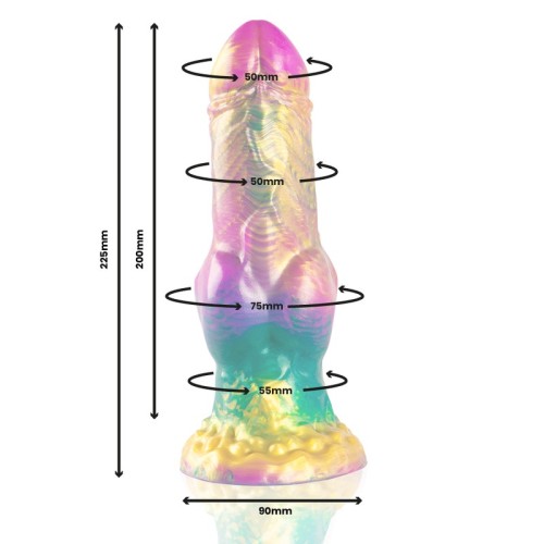 Dildo Iris Con Testículos Arcoíris De Placer - Placer Épico