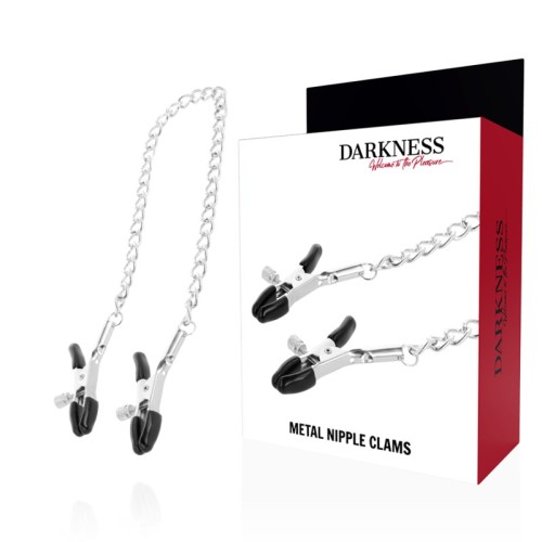 Darkness Adjustable Nipple Clamps with Chain