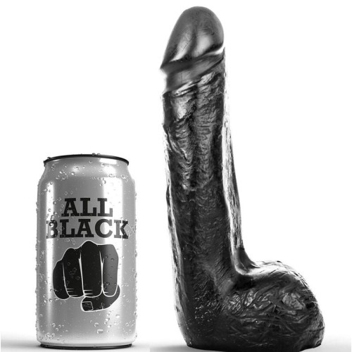 Dildo Realístico Negro Suave 20 cm para Placer Vibrante