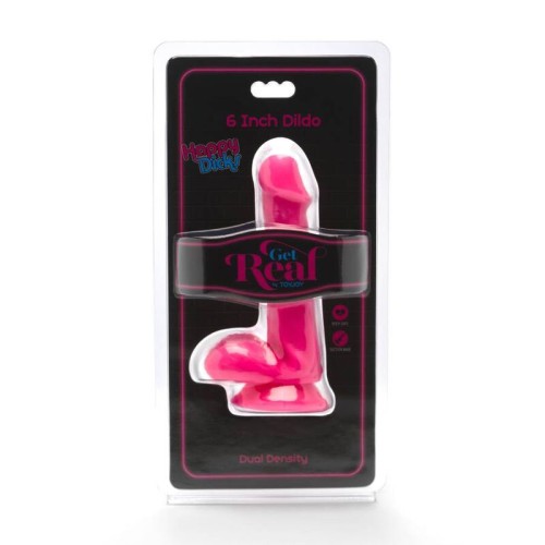 Happy Dicks Dildo 12 Cm Con Testiculos Rosa