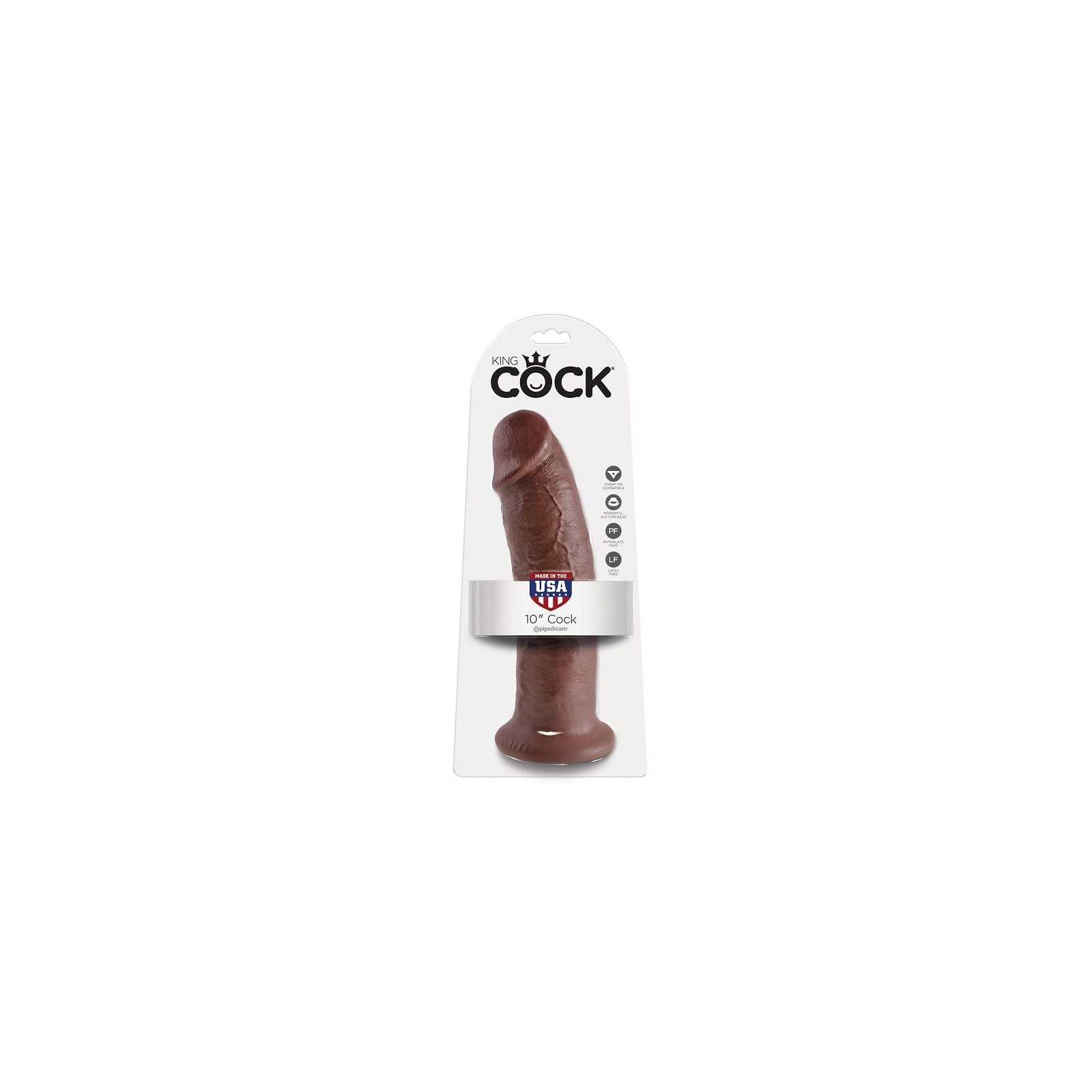 10 Brown Realistic Dildo 25.4cm - King Cock