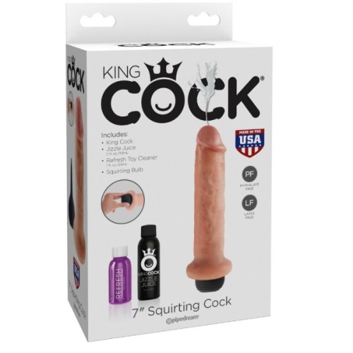 Dildo Squirting 17.8 Cm Natural de King Cock para Placer Realista