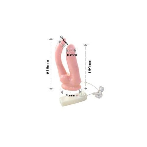 Double Penetration Realistic Penis with Vibrator