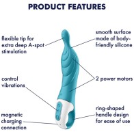 Satisfyer Amazing 2 A-spot Vibrator Turquoise