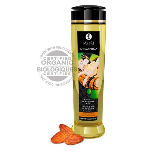 Shunga Organic Almond Massage Oil for Romantic Experiences