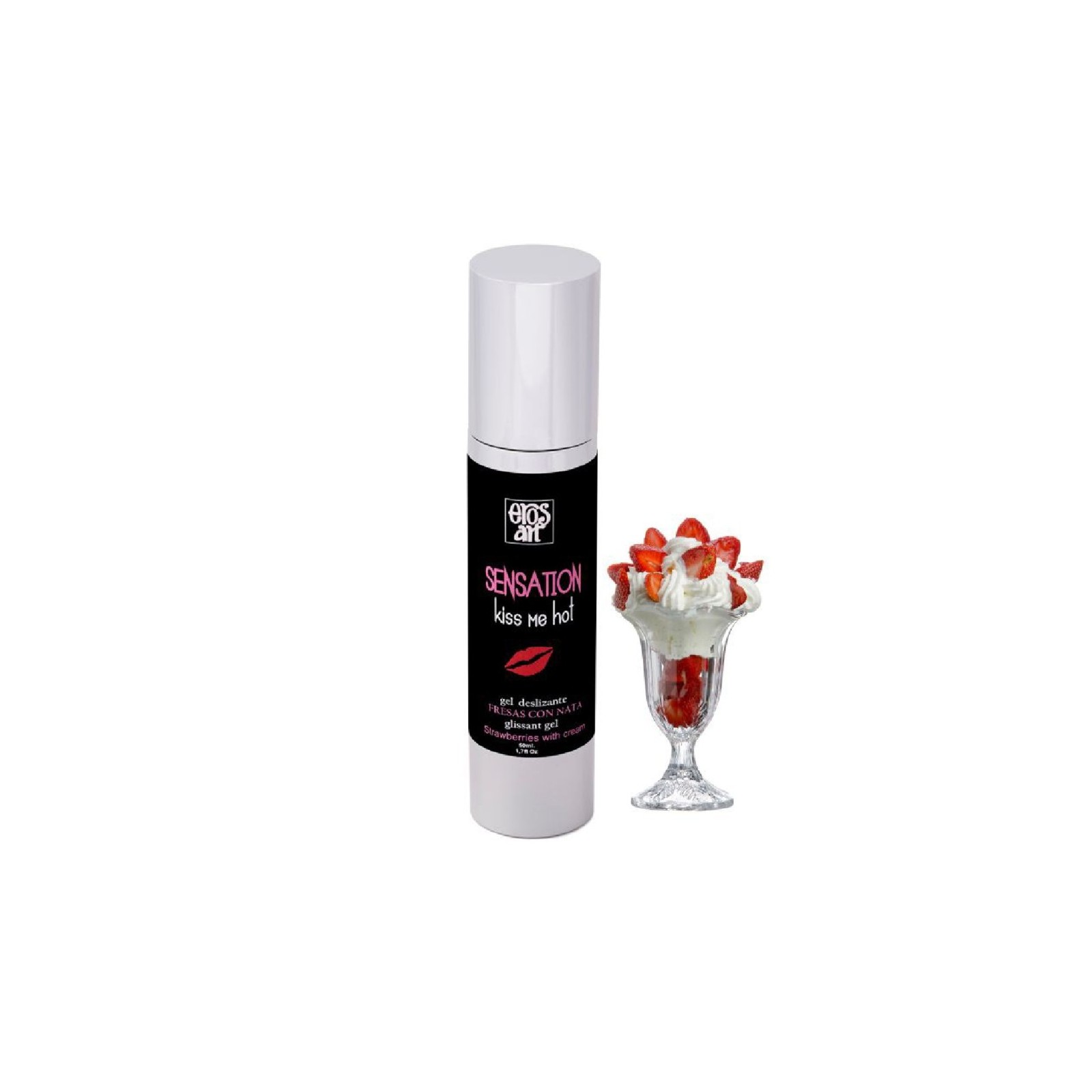 Sensation Lubricante Natural Fresas con Nata 50ml - Mejora el Placer