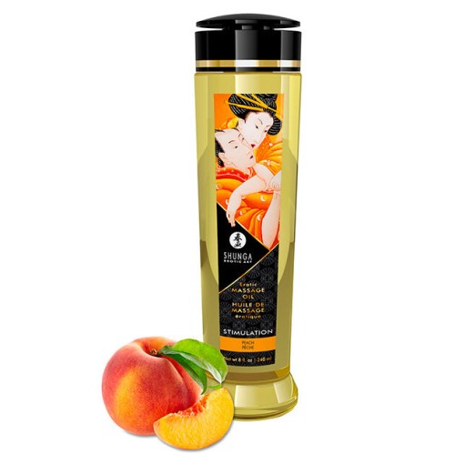 Shunga Adult Massage Oil Peach & Cava 240ml for Sensual Pleasure