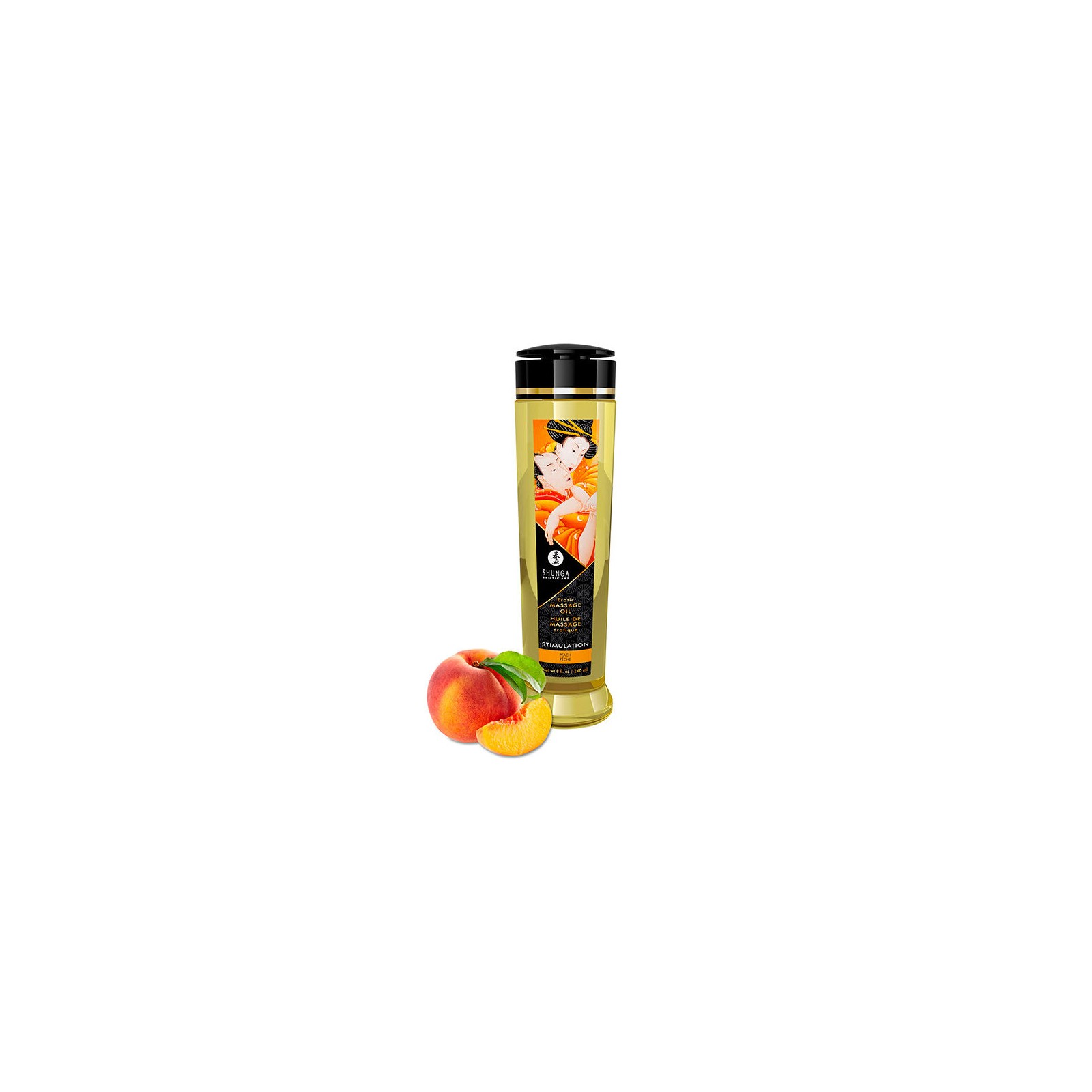 Shunga Adult Massage Oil Peach & Cava 240ml for Sensual Pleasure