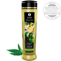 Shunga Organic Green Tea Massage Oil 240ml - Luxurious Sensual Experience