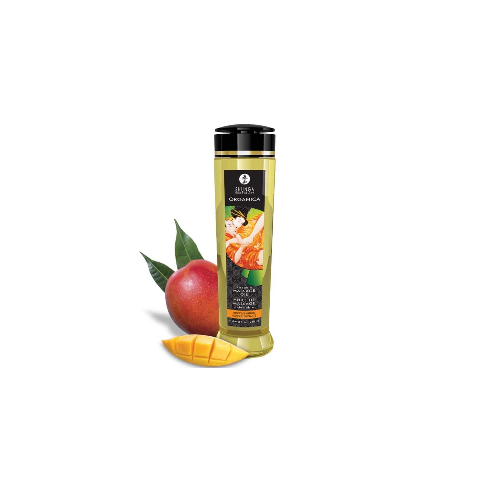 Shunga - Aceite De Masaje Orgánico Mango 240 Ml - Experiencia Sensual Definitiva