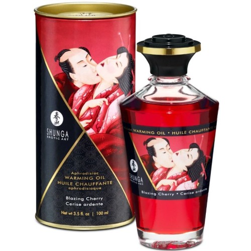 Shunga Warming Cherry Massage Oil 100ml