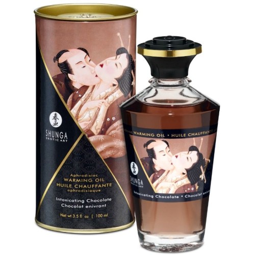 Shunga Warming Massage Oil Chocolate 100 ml - Sensual Experience