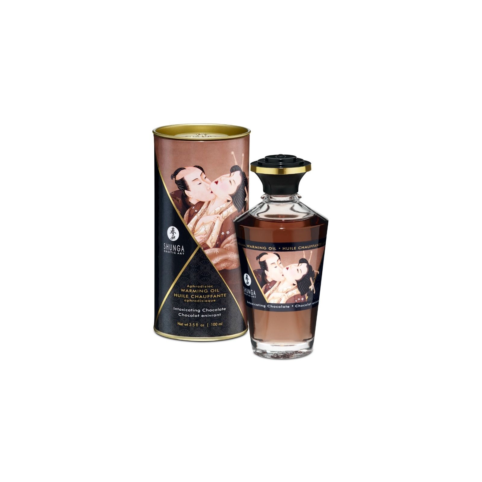 Shunga Warming Massage Oil Chocolate 100 ml - Sensual Experience