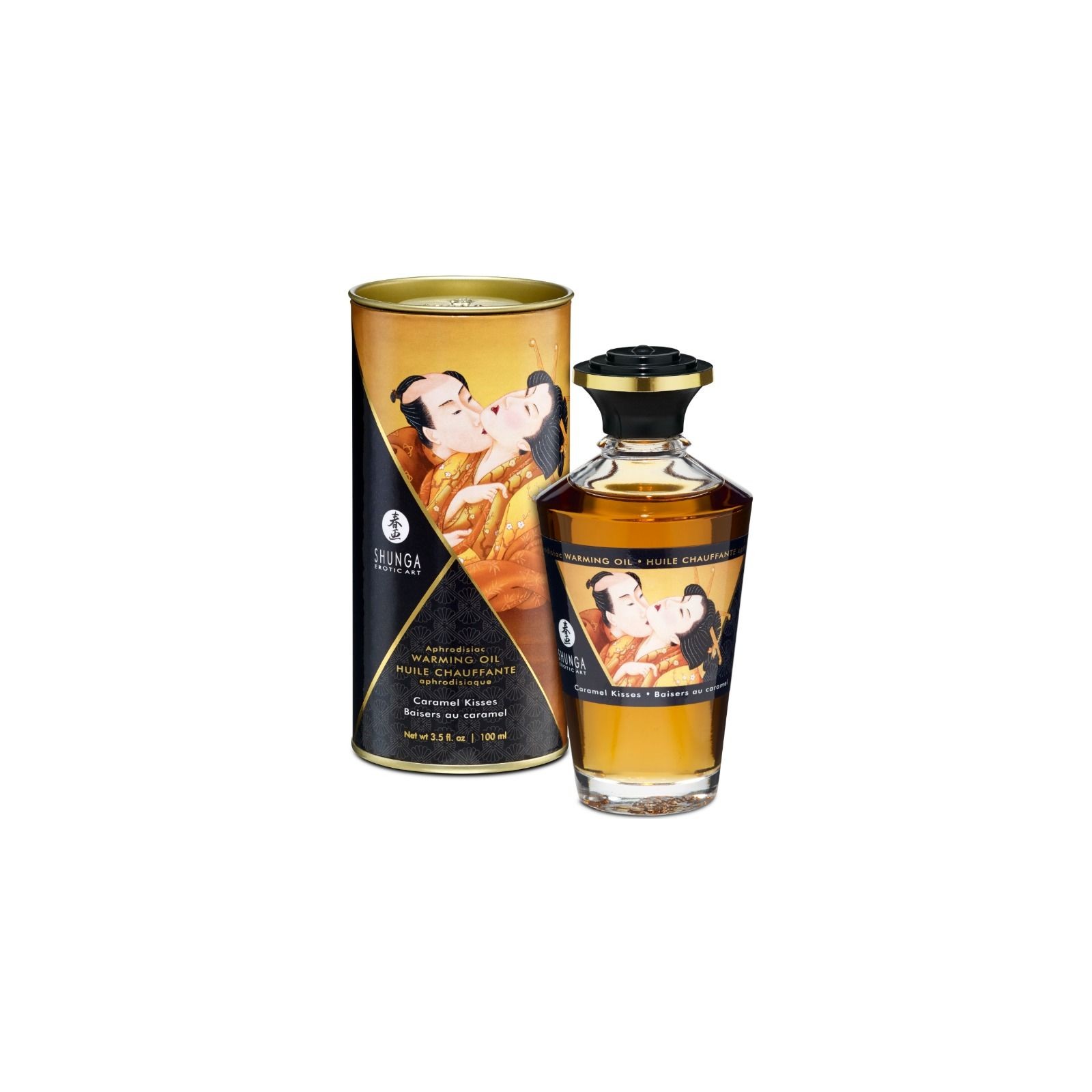 Shunga Heating Massage Oil Caramel Flavor - Sensual Experience