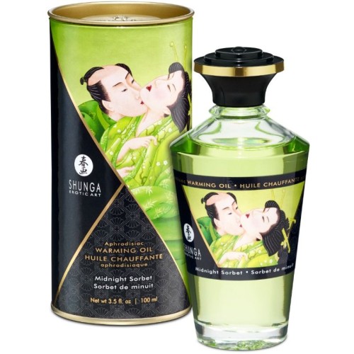 Shunga Midnight Sorbet Heat Massage Oil 100ml - Sensual Pleasure