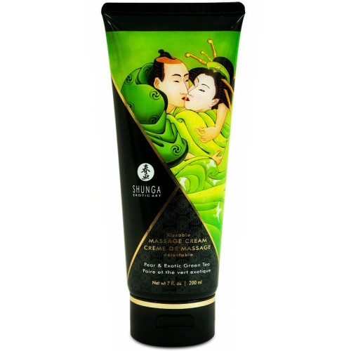 Shunga Pear & Green Tea Massage Cream for Intimacy