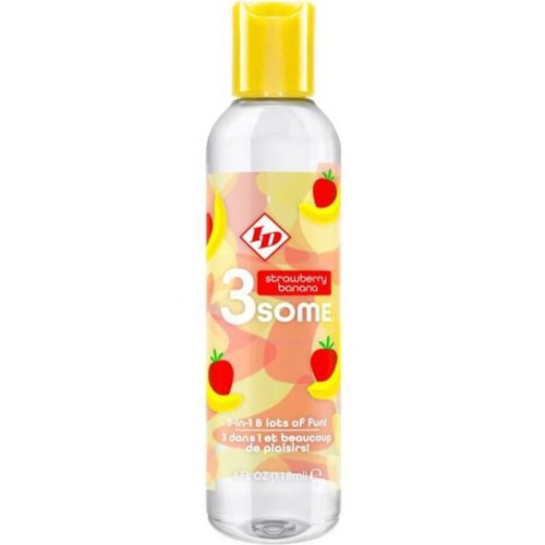 3 in 1 Flavored Lubricant Strawberry Banana 4 Fl Oz