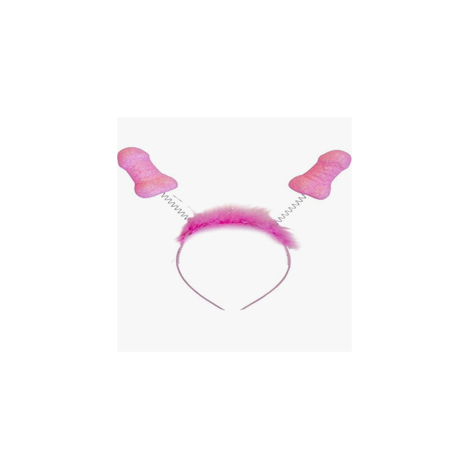 Party Antenna Headbands with Glitter Pink 6 Pcs