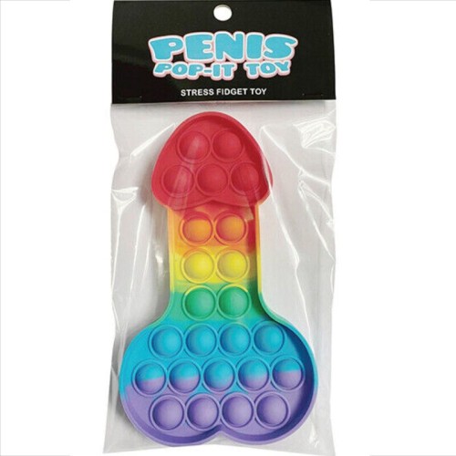 Multicolor Penis Pop-it Stress Toy - Fun Relaxation