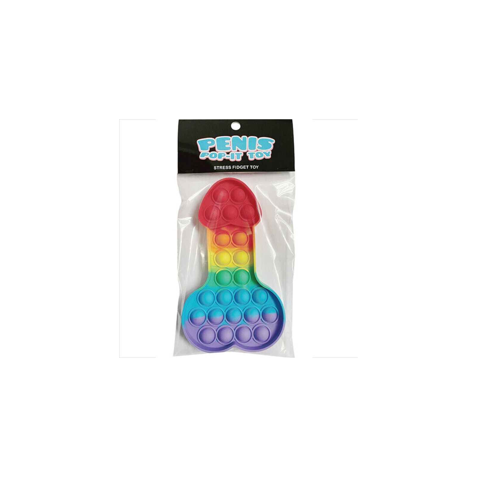 Multicolor Penis Pop-it Stress Toy - Fun Relaxation