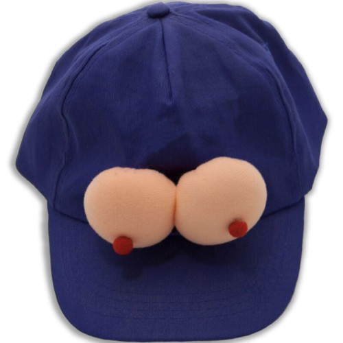 Gorra Con Tetas Azul - Accesorio Divertido Para Fiestas