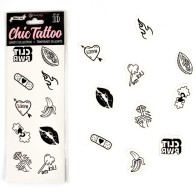 Set of 10 Temporary Tattoos Candy Collection - Chic Tattoos