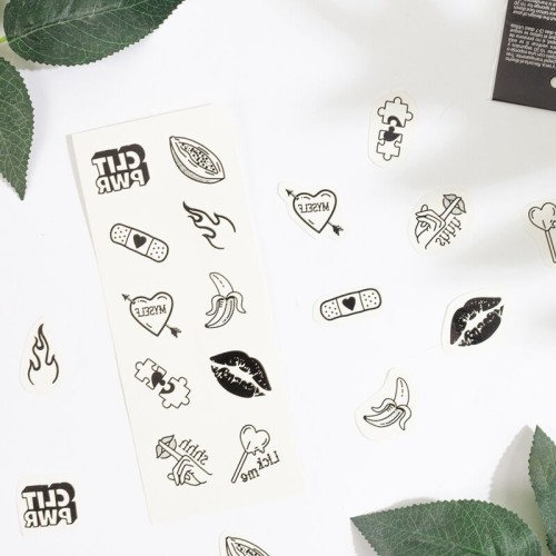 Set of 10 Temporary Tattoos Candy Collection - Chic Tattoos