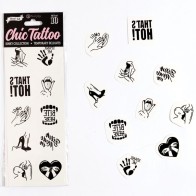 Set De 10 Tattoos Temporales Kinky Para Noches Juguetonas