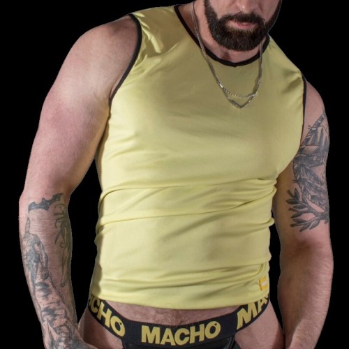 Macho - Camiseta Amarilla L/XL - Comodidad y Estilo