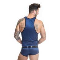 Navy Striped Tank Top for Men