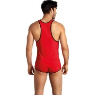 Anais Men Soul Top S Red Microfiber