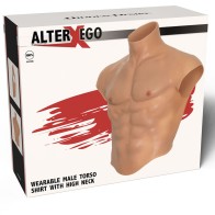 Alter Ego Camiseta Silicona Torso Masculino para Cross-Dressing