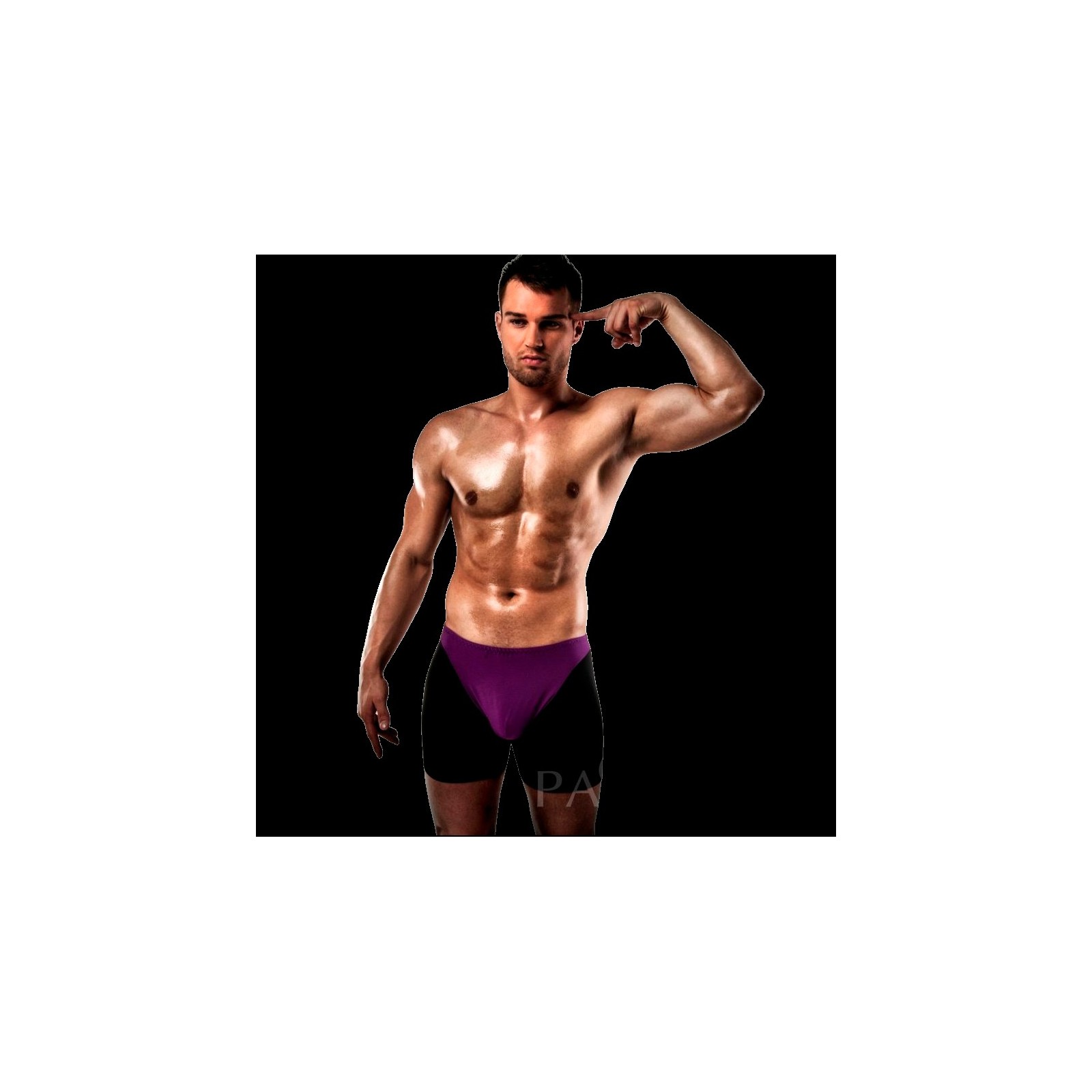 Passion Boxer 009 Lilac/Black - S/M