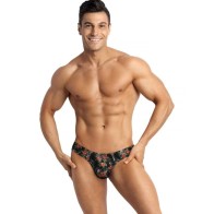 Tanga Power Modal con Estampado Floral y Calaveras para Hombre